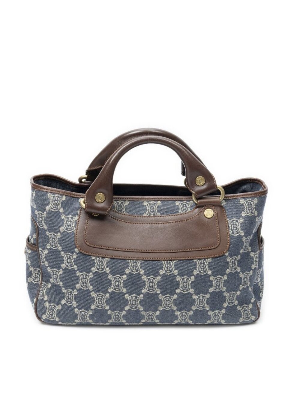 Celine Boogie Bag Brown Macadam Denim Canvas